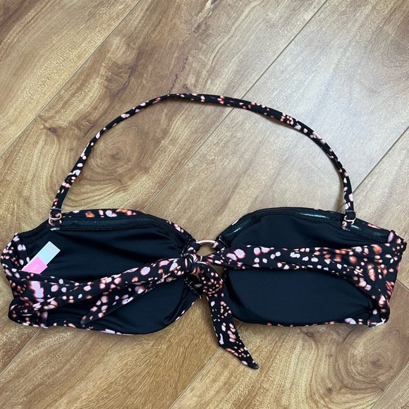 Victoria’s Secret Small Black Galaxy Print Cutout Padded Bikini Top Swim - Picture 5 of 12